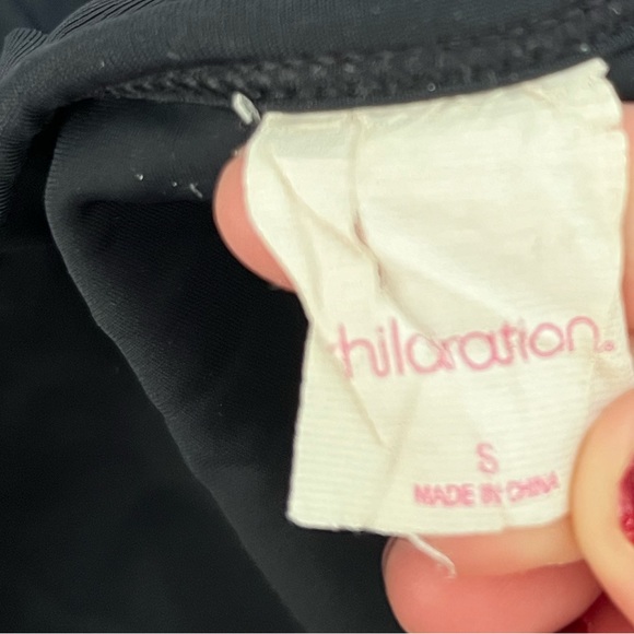 Xhilaration black bathingsuit bikini bottom with frill around - Picture 4 of 5